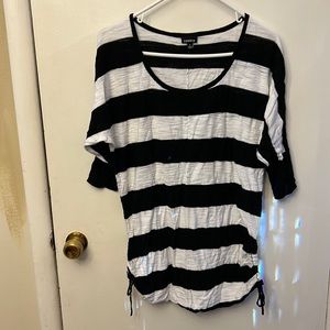 Torrid Women’s Shirt Black/White Stripe Size 1